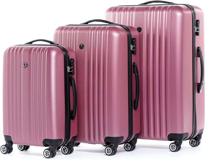 FERGÉ 3-delige koffer-set Reisbagage TOULOUSE Amazon Roze - Alles in roze