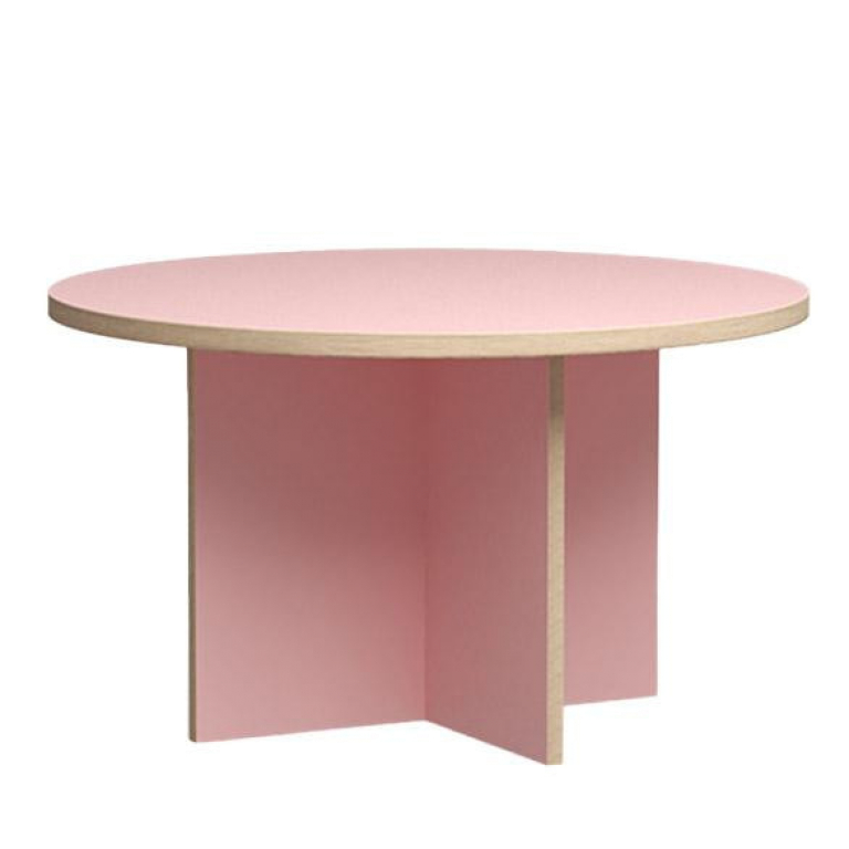 HKliving Eettafel Rond Ø130cm Roze - Alles in Roze