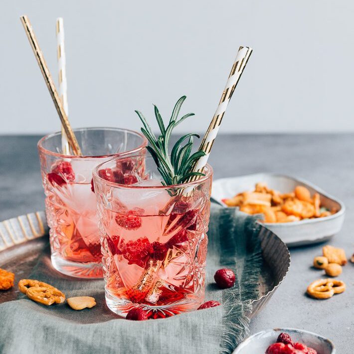 Roze fin tonic met frambozen - Paulines keuken - Alles in roze