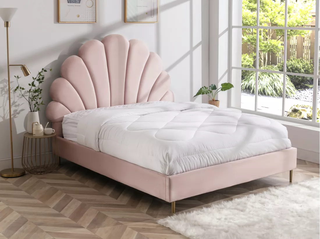 Roze bed schelpvorm - Alles in roze - Vente Unique