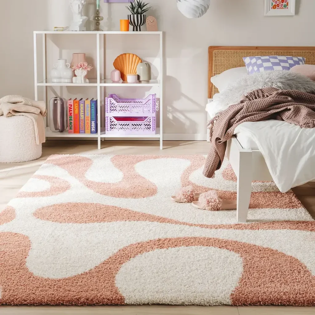 Hoogpolig Vloerkleed Louise Roze Benuta - Alles in roze
