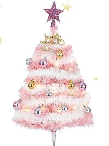 Roze mini-kerstboom - 61 cm - Alles in roze
