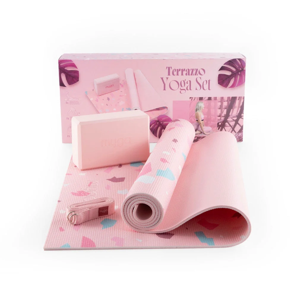 Terrazzo Mygo dusty pink yogaset